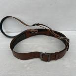 LW Ceinturon baudrier officier cuir marron 