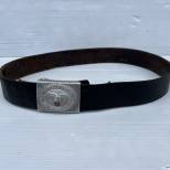 LW Ceinturon troupe boucle alu Mdle 1935 et cuir marron foncé 