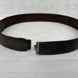 LW Ceinturon troupe cuir marron foncé 