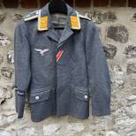 LW Fliegerbluse S/officier Navigant drap gris bleu 