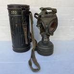 LW Masque de protection Mdle 1938 Gris bleu et sangles 