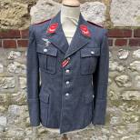 LW Veste officier Artillerie drap gris bleu 