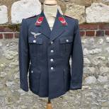 LW Veste officier Artillerie Gabardine gris bleu 