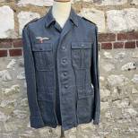 LW Veste Troupe Mdle 1941 treillis chevrons gris bleu Navigant/parachutiste 
