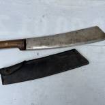 Machette Tirailleur et fourreau cuir marron 
