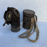 Masque de protection Mdle 1917 , boite et sangles toile 