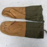 Moufles type 1 Coton et cuir 