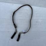 NSDAP Baudrier et passants de ceinturon cuir noir 