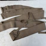 Paire de bandes moletières officier laine élastique mastic 