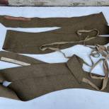 Paire de bandes moletières troupe drap kaki 