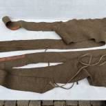 Paire de bandes moletières troupe drap kaki 