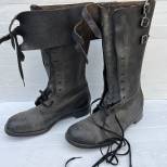 Paire de bottes troupe motorisée cuir noir 