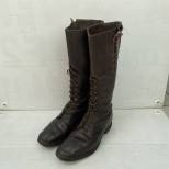 Paire de Bottes à lacets en cuir marron