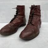Paire de brodequins officier cuir havane 