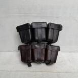 Paire de cartouchières Mdle 1888 cuir marron 