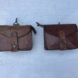 Paire de cartouchières Mdle 1916 et 05/14 cuir marron 