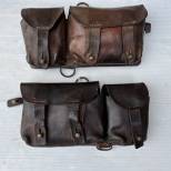 Paire de cartouchières Mdle 1935 cuir marron 