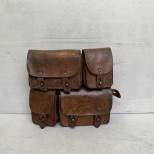 Paire de Cartouchières Mdle 1938 cuir fauve