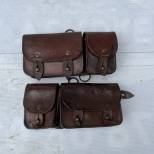 Paire de cartouchières Mdle 1938 cuir marron 