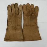 Paire de gants Mdle 1935 Troupe motorisée toile  et cuir 