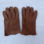 Paire de gants officier cuir havane 