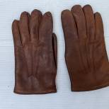 Paire de gants officier cuir marron 