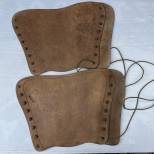 Paire de guètres troupe Mdle 1940 Carton cuir marron 
