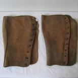 Paire de guètres troupe Mdle 1940 Cuir marron 