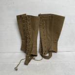 Paire de Guêtres à lacets officier Mdle 1917 toile kaki clair