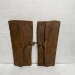 Paire de jambières Mdle 1921 Troupe montée en Cuir fauve 
