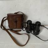 Paire de Jumelles officier et Etui cuir fauve