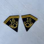 Paire de pattes de col troupe Mdle 1939 Chasseur a Pied 