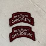 Paire de Tittles 'Régiment de la Chaudière'