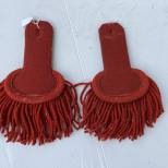 Paire épaulettes troupe laine garance 