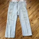 Pantalon de corvée/Travail troupe Mdle 1893 Lin à chevrons Blanc 