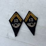Pattes  de col officier 13éme  Bataillon Chasseur Alpin 