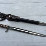 Police Baionnette troupe dragonne et gousset cuir marron 