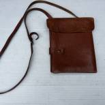 Porte cartes officier type liseuse cuir marron 