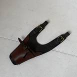 Porte sabre Troupe de selle en cuir fauve