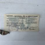 Résistance FFI Insigne métallique et diplome 