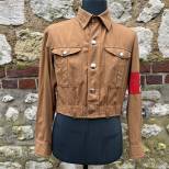 SA Blouson et brassard en coton brun 