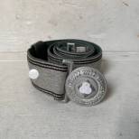 SS Police Ceinturon Officier Tissu Boucle ronde Alu 