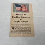 Tract Roosevelt au peuple Francais Eté 1944 