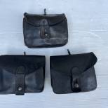 Trois cartouchières Mdle 1888 Fusil Lebel cuir noir 