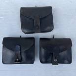 Trois cartouchières Mdle1888 Fusil Lebel  Cuir noir 