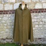 Troupes coloniale Manteau Capuchon drap moutarde 