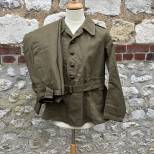 Veste Bourgeron et pantalon Salopette Mdle 1938 Toile verte 