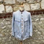 Veste troupe Mdle 1915 en toile de coton bleu clair 