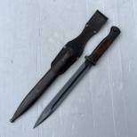 WH Baionnette 84/98 Plaquettes bois , gousset cuir noir 