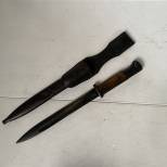 WH Baionnette 84/98 plaquettes bois et gousset cuir noir